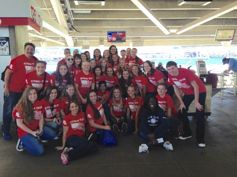 Members of the Anthem Team preparing to sing at Target Field on 9/11/2016. 