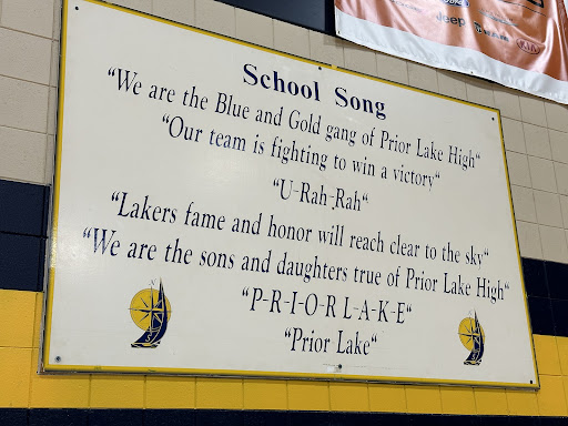 Prior Lake school song lyrics found in the gold gym