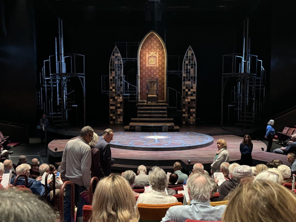 The stage at the Guthrie is ready for Henry V to begin
